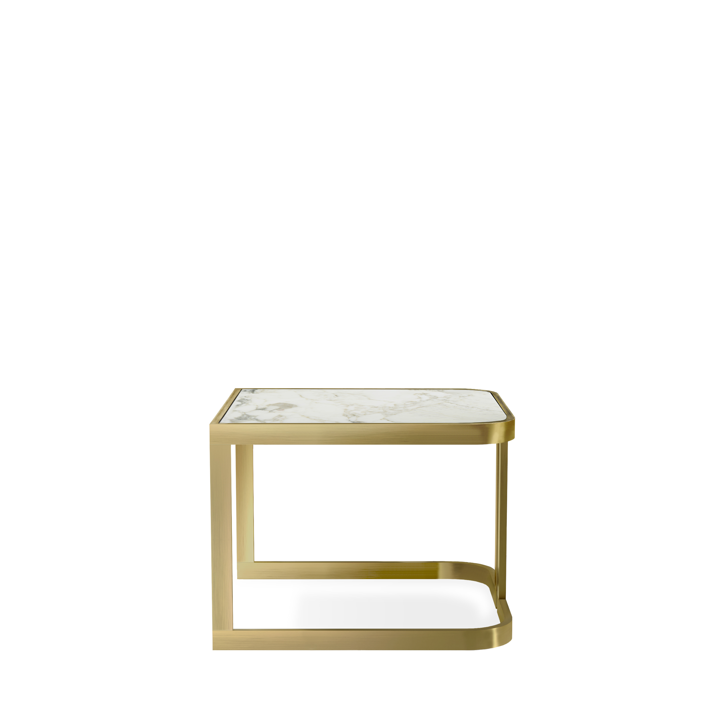Clark - Tavolino basso con piano in marmo